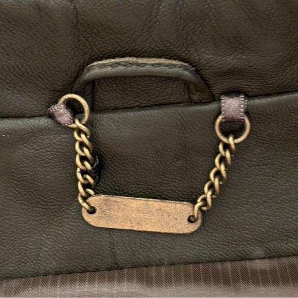 NWT Danier Sz L Army Green Leather Jacket - Picture 8 of 13